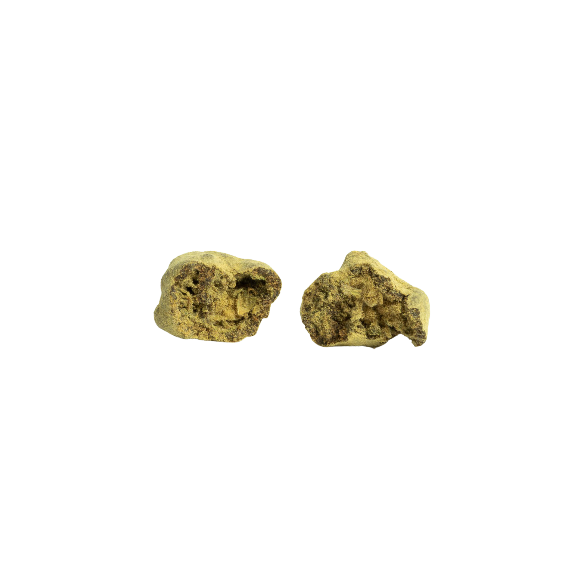 Résine CBD Premium Moonrock  Roche lunaire ouvert en deux