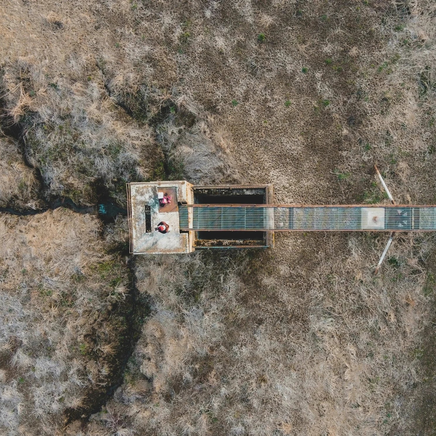 Vue d'une cabane de pêcher du haut, détente, bien-être