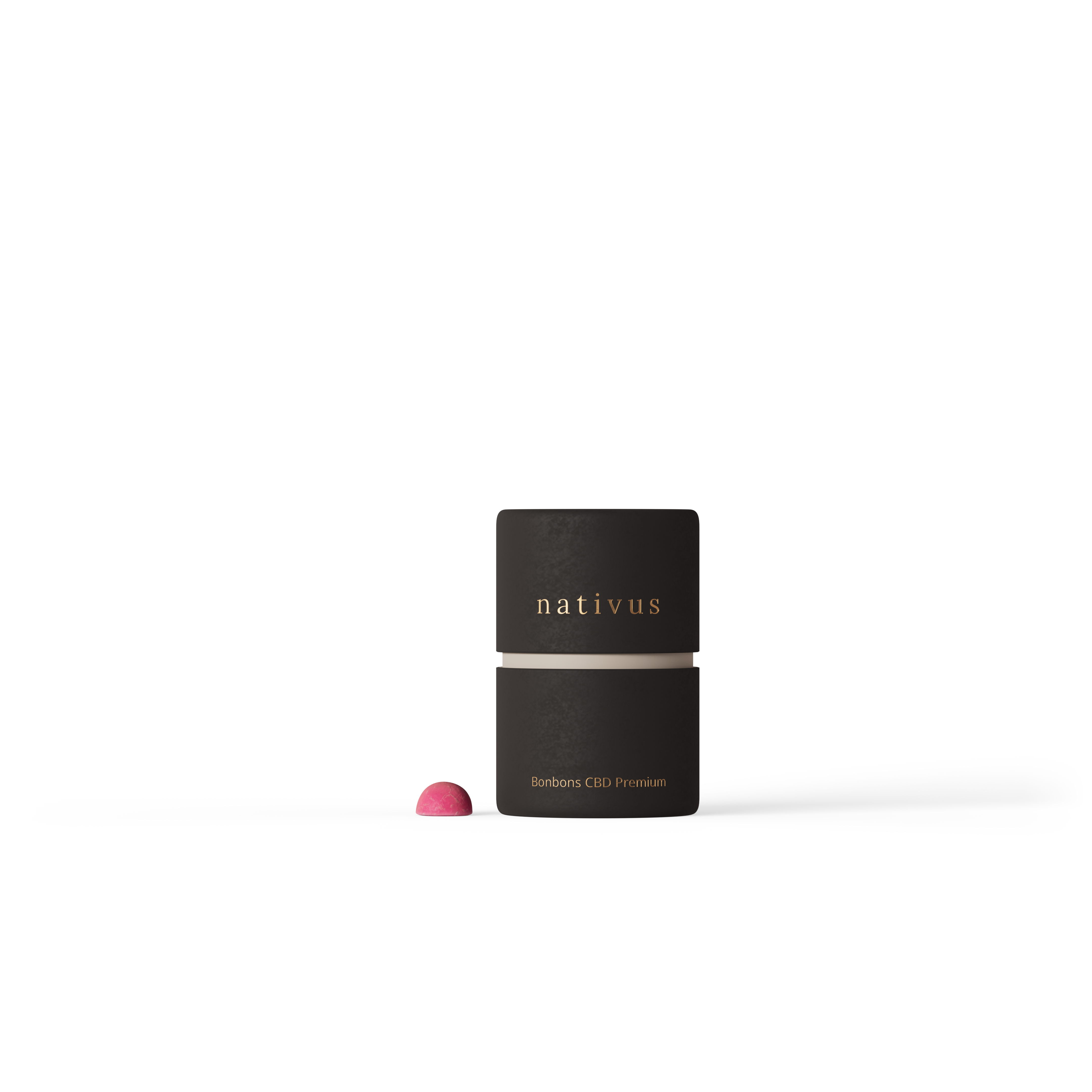 Bonbon CBD Rouge Fraise Nativus et Tube Nativus