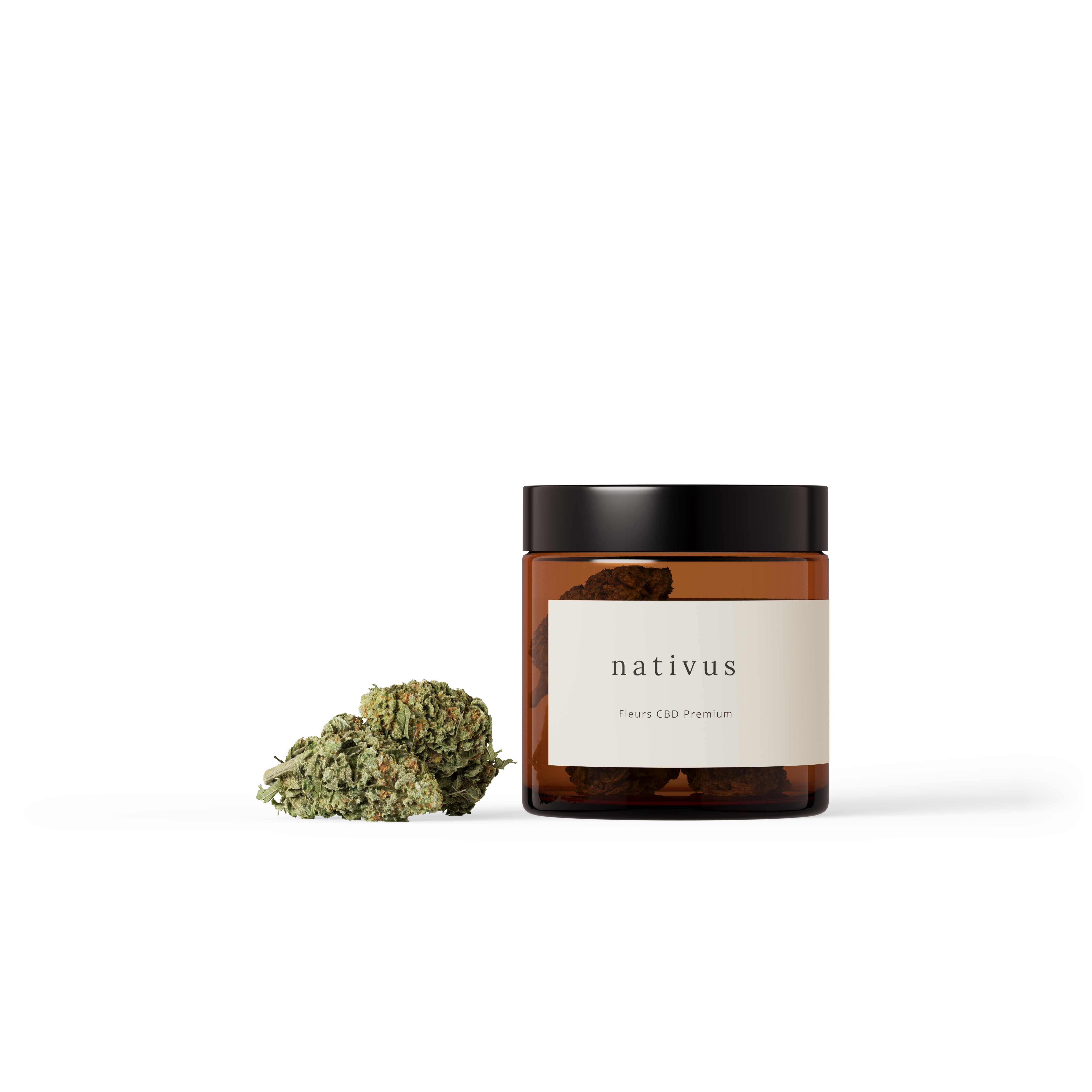 Fleurs CBD Bio Premium Nativus et Pot de fleurs CBD Nativus
